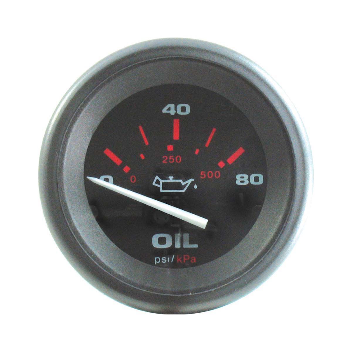 Veethree Black Amega Oil Pressure Gauge 0-80 PSI, , bcf_hi-res