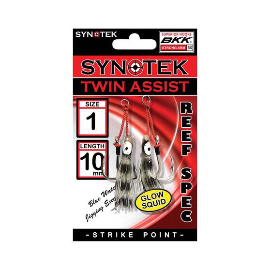 Synotek Twin Assist Hooks 1 1.0cm Black Glow, Black Glow, bcf_hi-res