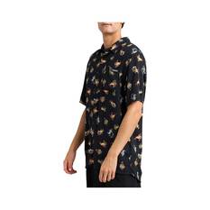 The Mad Hueys Men’s Drink Like A Fish Woven Shirt, Vintage Black, bcf_hi-res