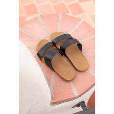 REEF Women’s Cushion Vista Sandals, Black/Natural, bcf_hi-res