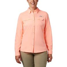 Columbia Women's Low Drag Offshore Long Sleeve Shirt Pink S, Pink, bcf_hi-res