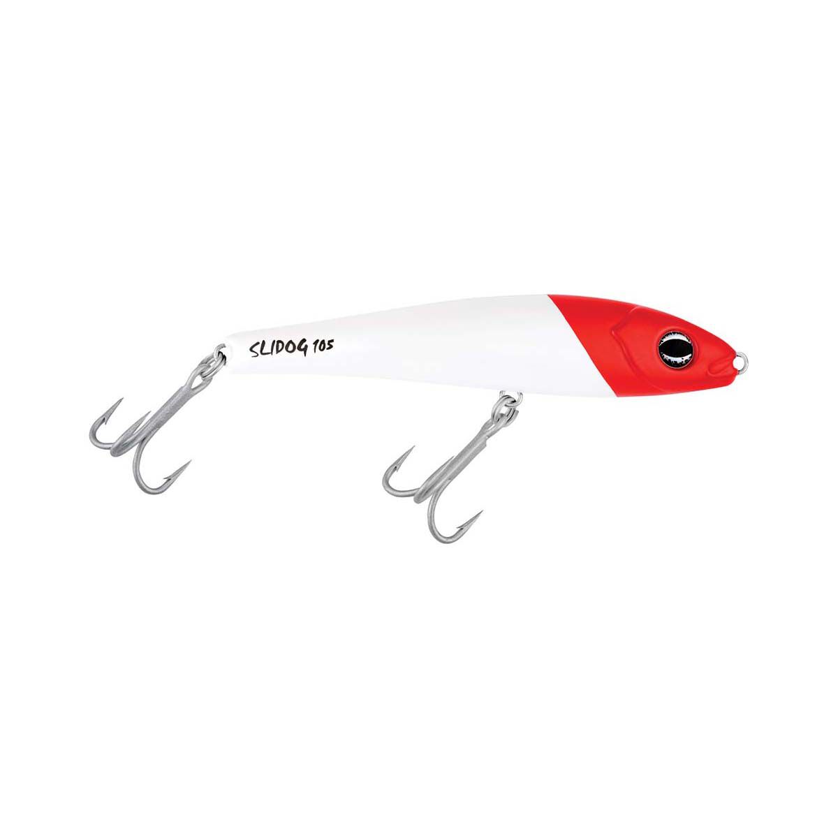 Halco Slidog Heavy Bluwater Stick Bait Lure 105mm White Redhead, White Redhead, bcf_hi-res