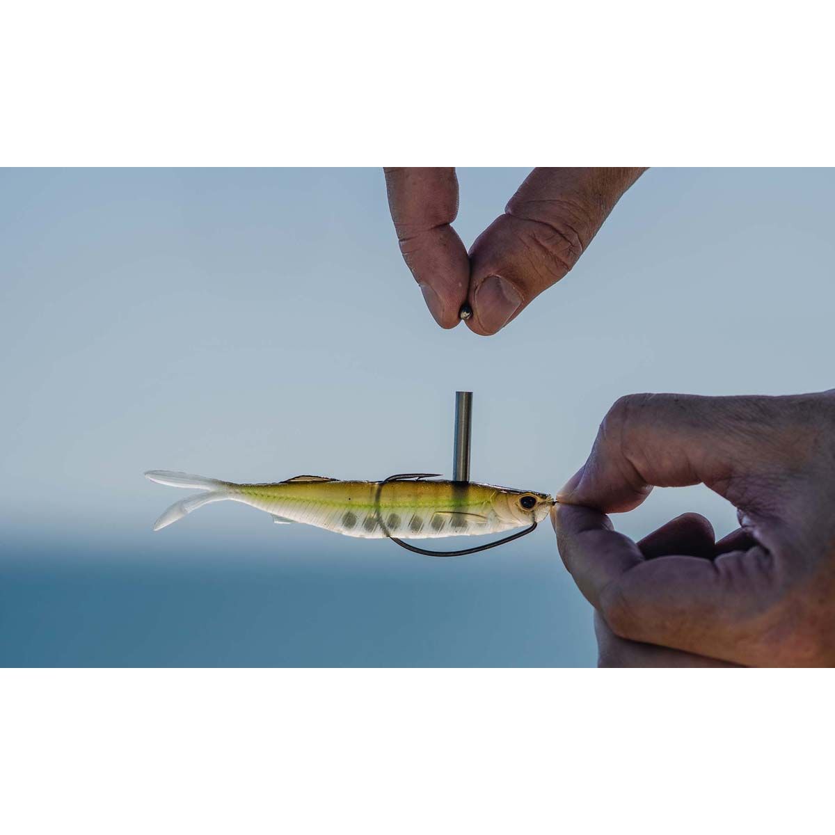 Nomad Live Ops Fallout Minnow Soft Plastic Lure 3.5in Silver Shad, Silver Shad, bcf_hi-res