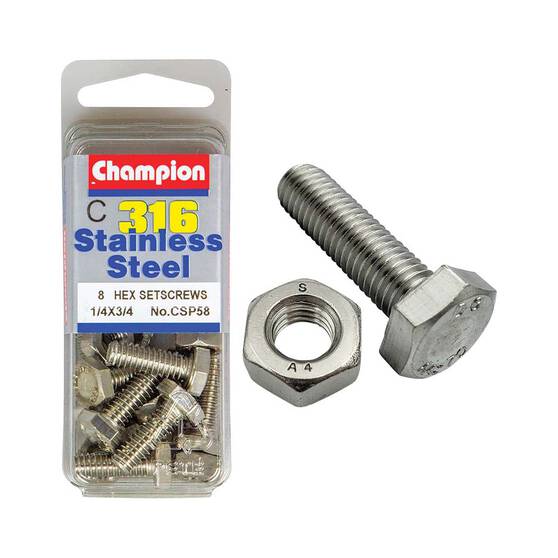 Champion Hex Screw Set 5/16 x 1in 5/16 x 1in, , bcf_hi-res