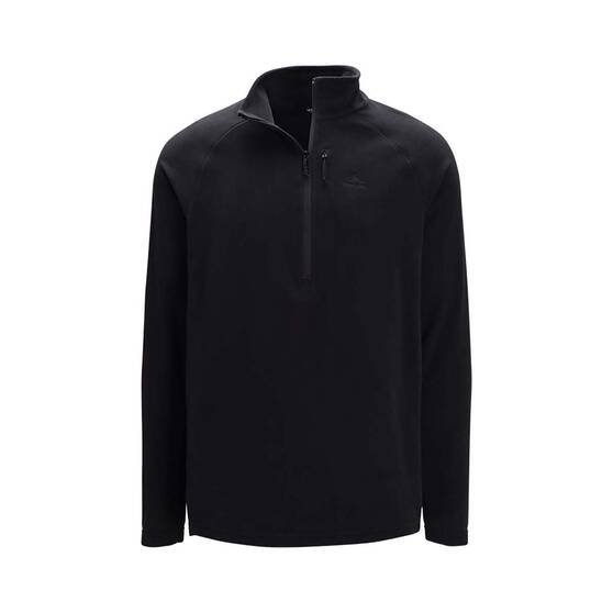 Macpac Men's Tui Polartec® Micro Fleece® Pullover, True Black, bcf_hi-res