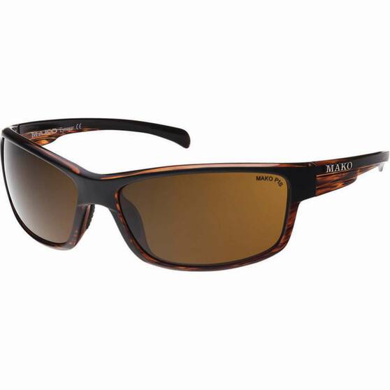 MAKO Shadow Polarised Sunglasses with Brown Lens, Brown, bcf_hi-res