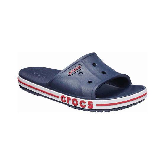 Crocs Unisex Bayaband Slides, Navy/Pepper, bcf_hi-res