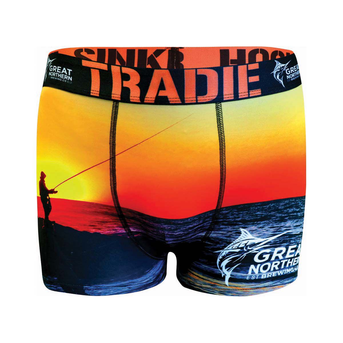 Tradie Great Northern Men's Rising Sun Trunks, , bcf_hi-res
