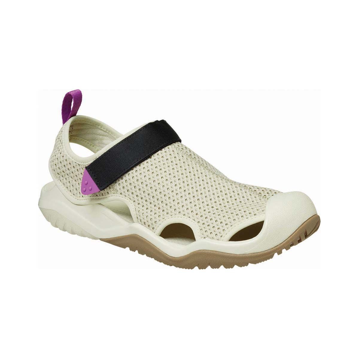 Crocs Men's Swiftwater Deck Sandals Moth M7, Moth, bcf_hi-res