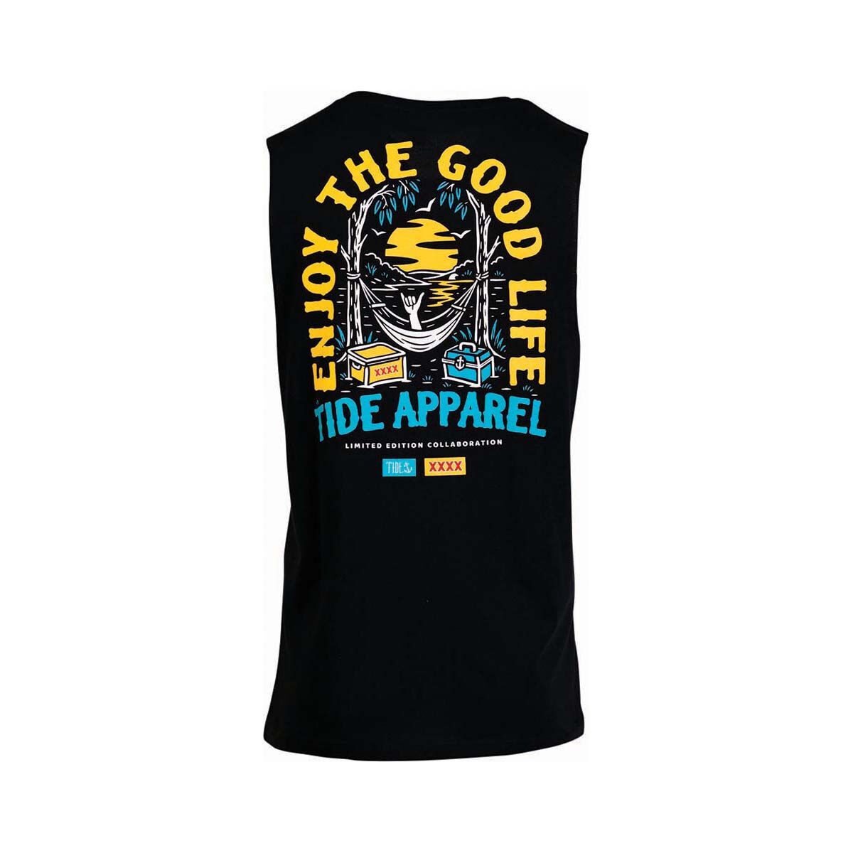 Tide Apparel XXXX Men's The Good Life Tank Black S, Black, bcf_hi-res