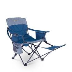 OZtrail Monarch Arm Chair With Footrest, , bcf_hi-res