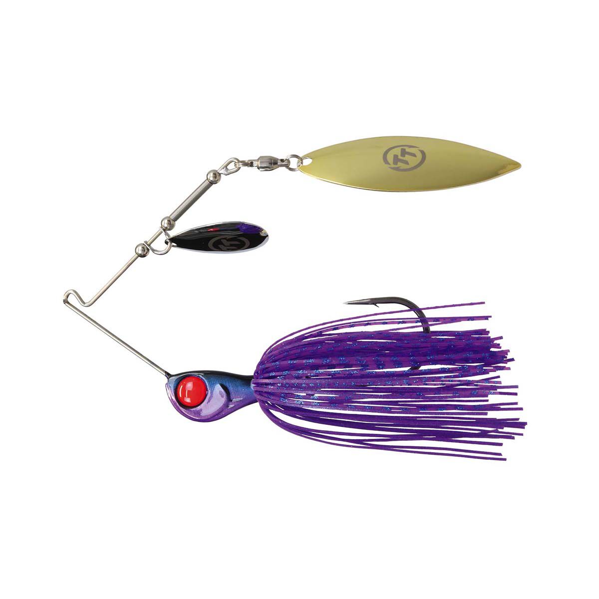 TT Fishing Tornado+ Tandem Spinnerbait Lure 3/8oz Purple Demon, Purple Demon, bcf_hi-res