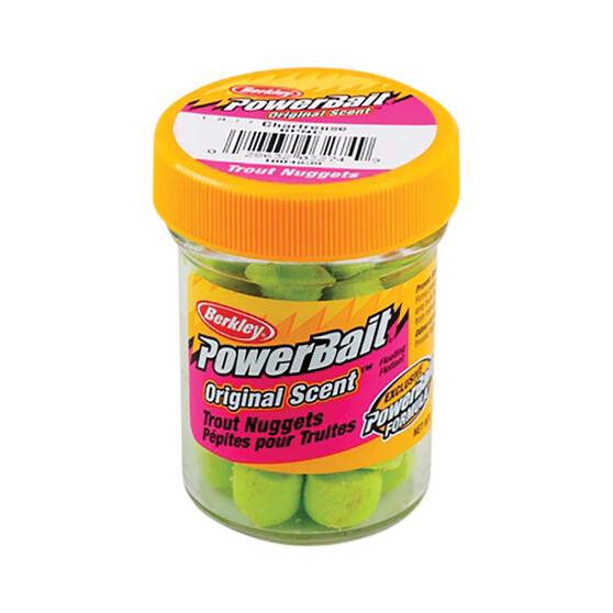 Berkley PowerBait Trout Nuggets Chartreuse, Chartreuse, bcf_hi-res