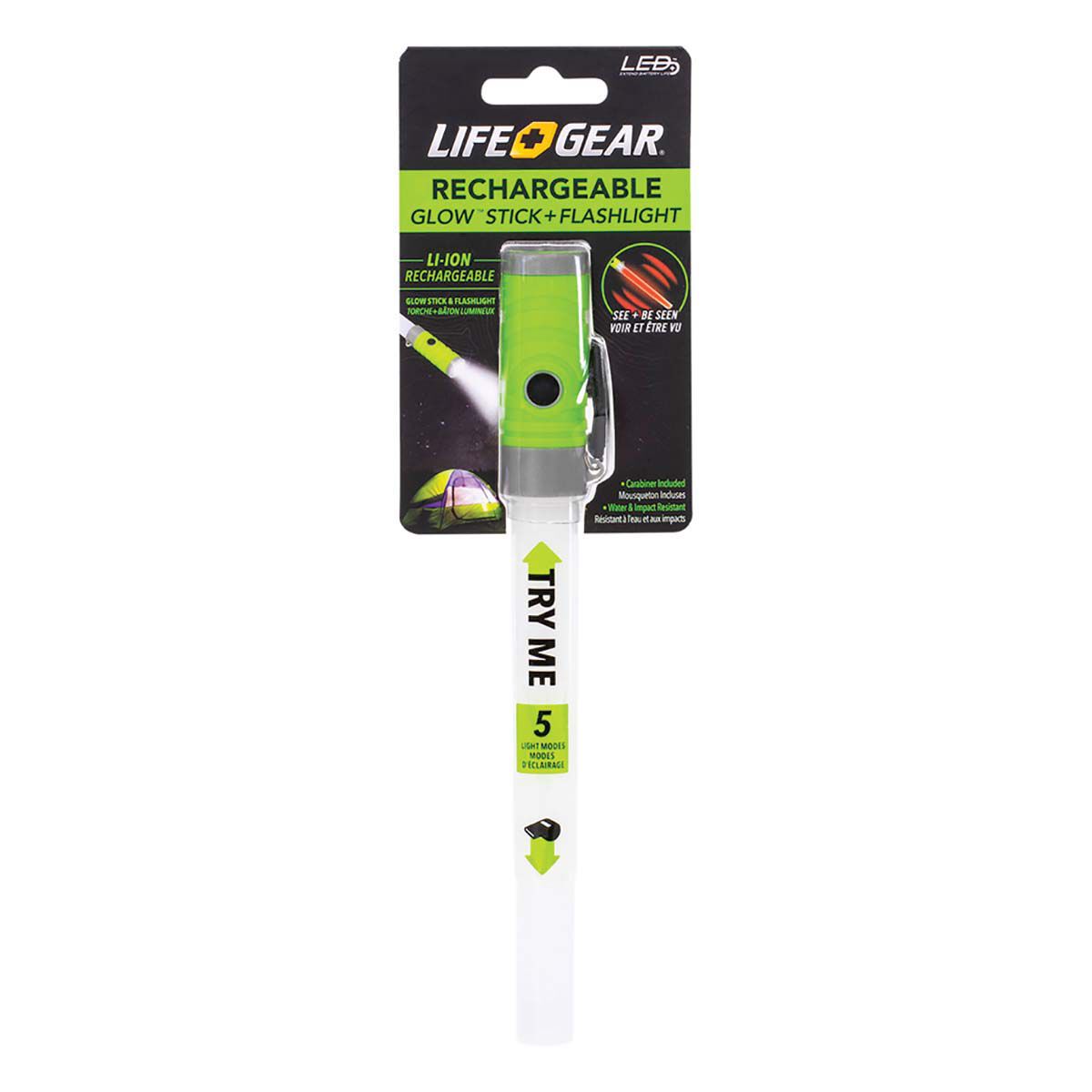 Lifegear Rechargeable Glowstick Green, , bcf_hi-res
