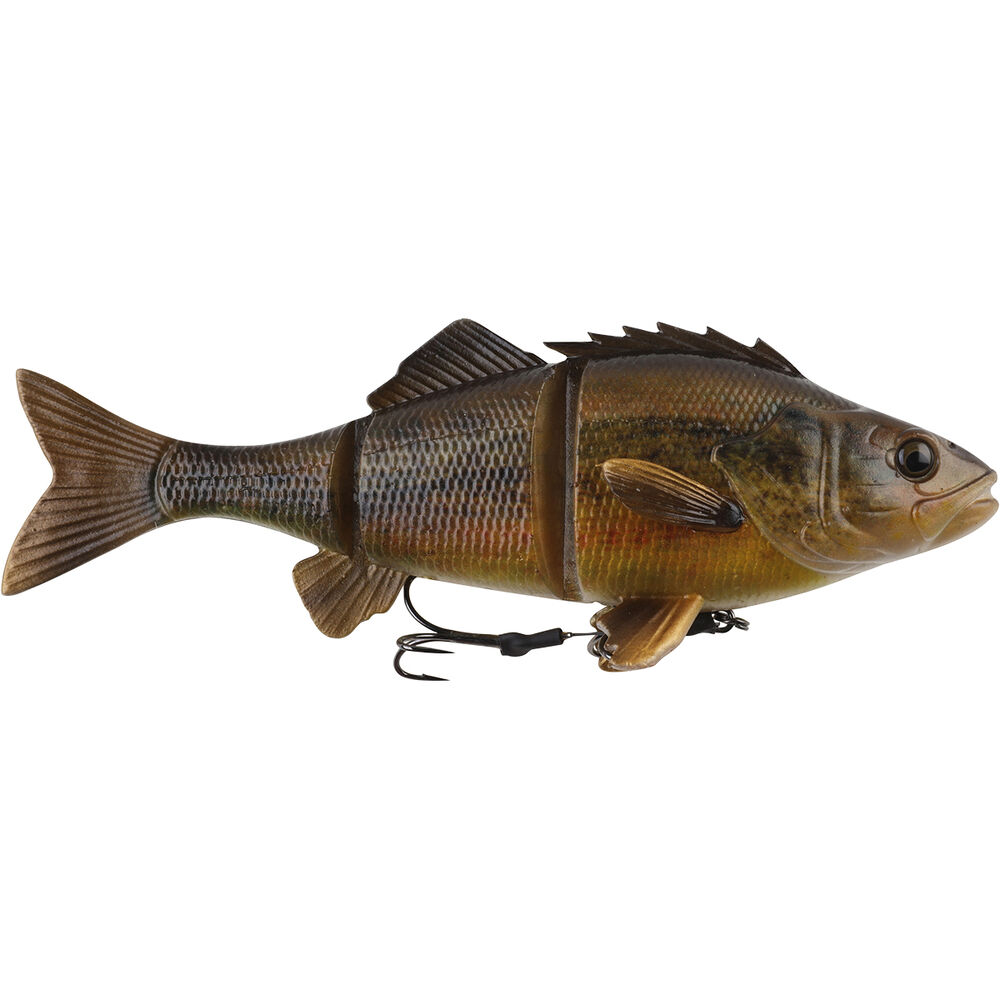 Savage 4D Redfin Line Through Soft Plastic Lure 17cm Yellow Belly 63g BCF