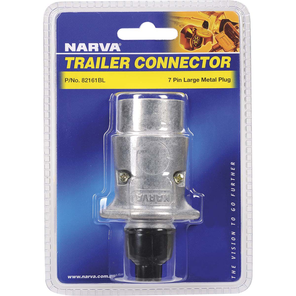 Narva 7 Pin Large Round Metal Trailer Plug, , bcf_hi-res