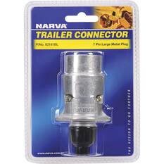 Narva 7 Pin Large Round Metal Trailer Plug, , bcf_hi-res