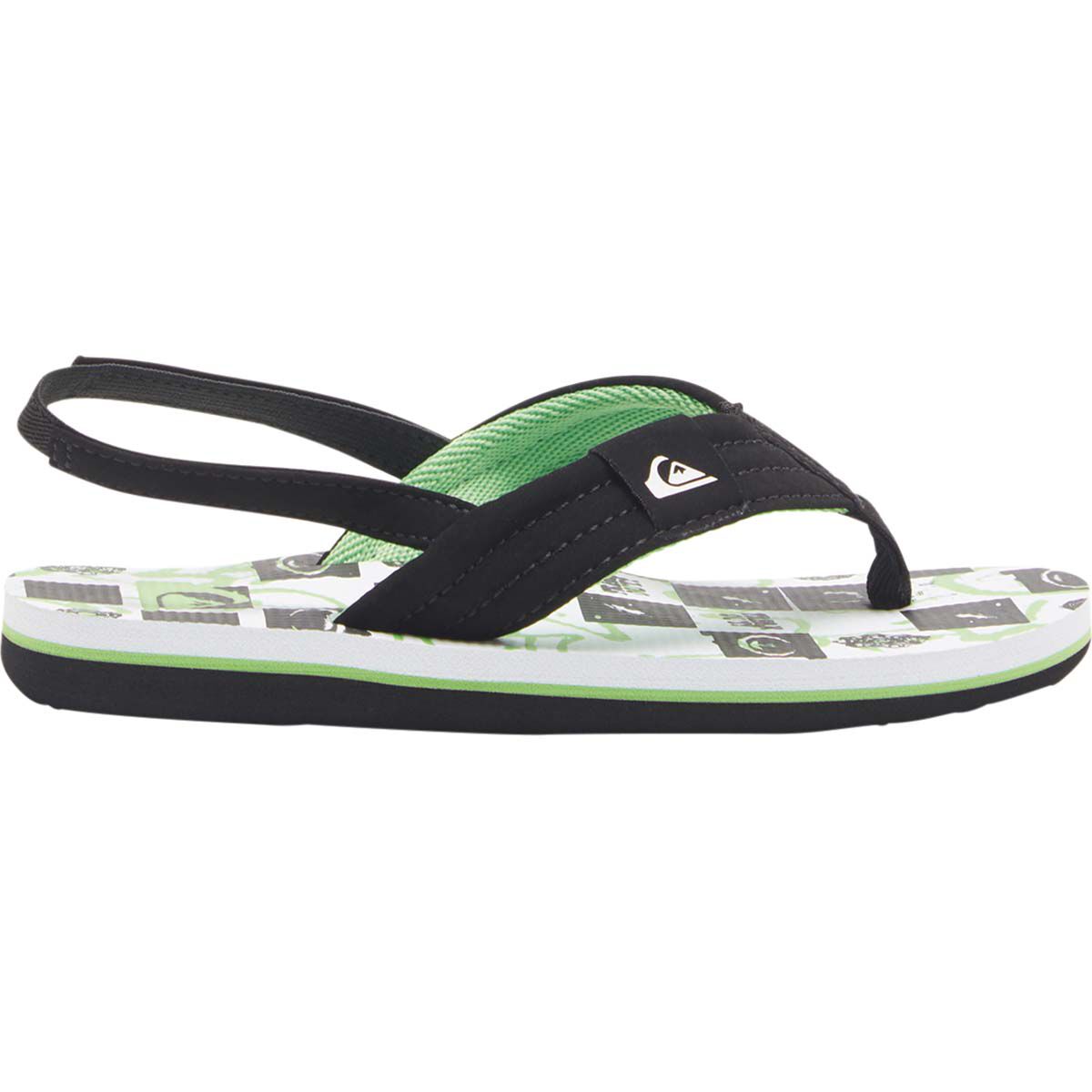 Quiksilver Kids Molokai Layback Thongs, Black / White, bcf_hi-res