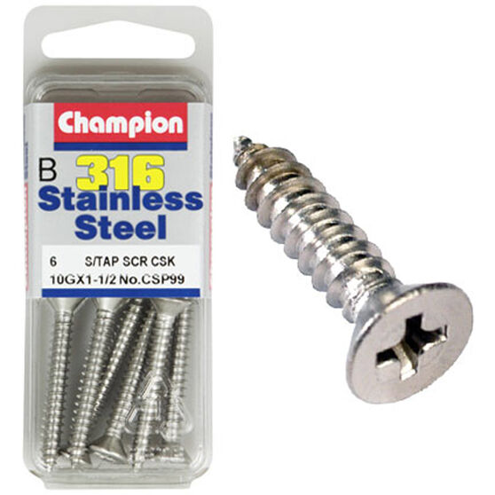 Champion Self Tapping Countersunk Screws BCF