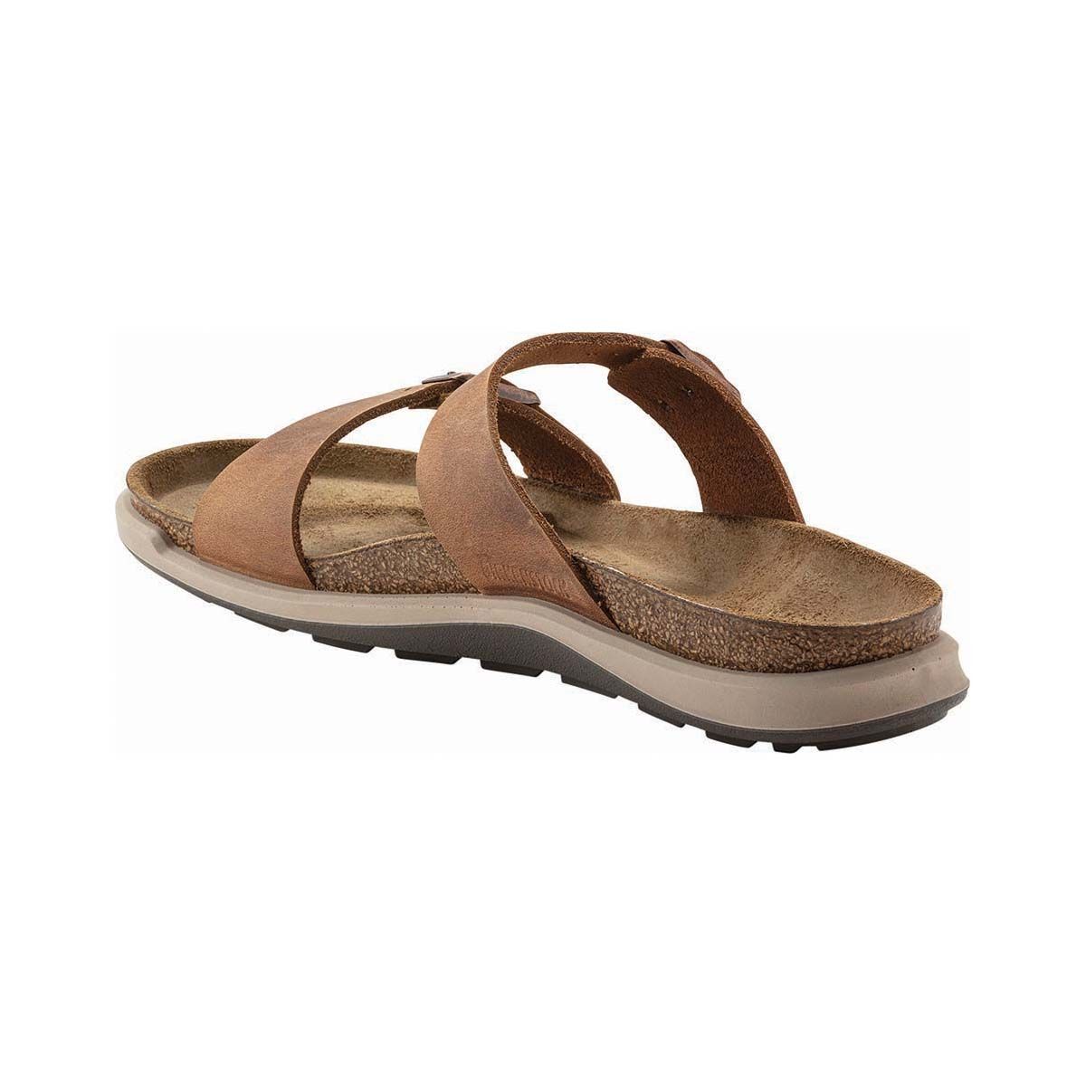 Birkenstock Women&rsquo;s Sierra Narrow Cross Town Oiled Leather Sandals, Brown, bcf_hi-res
