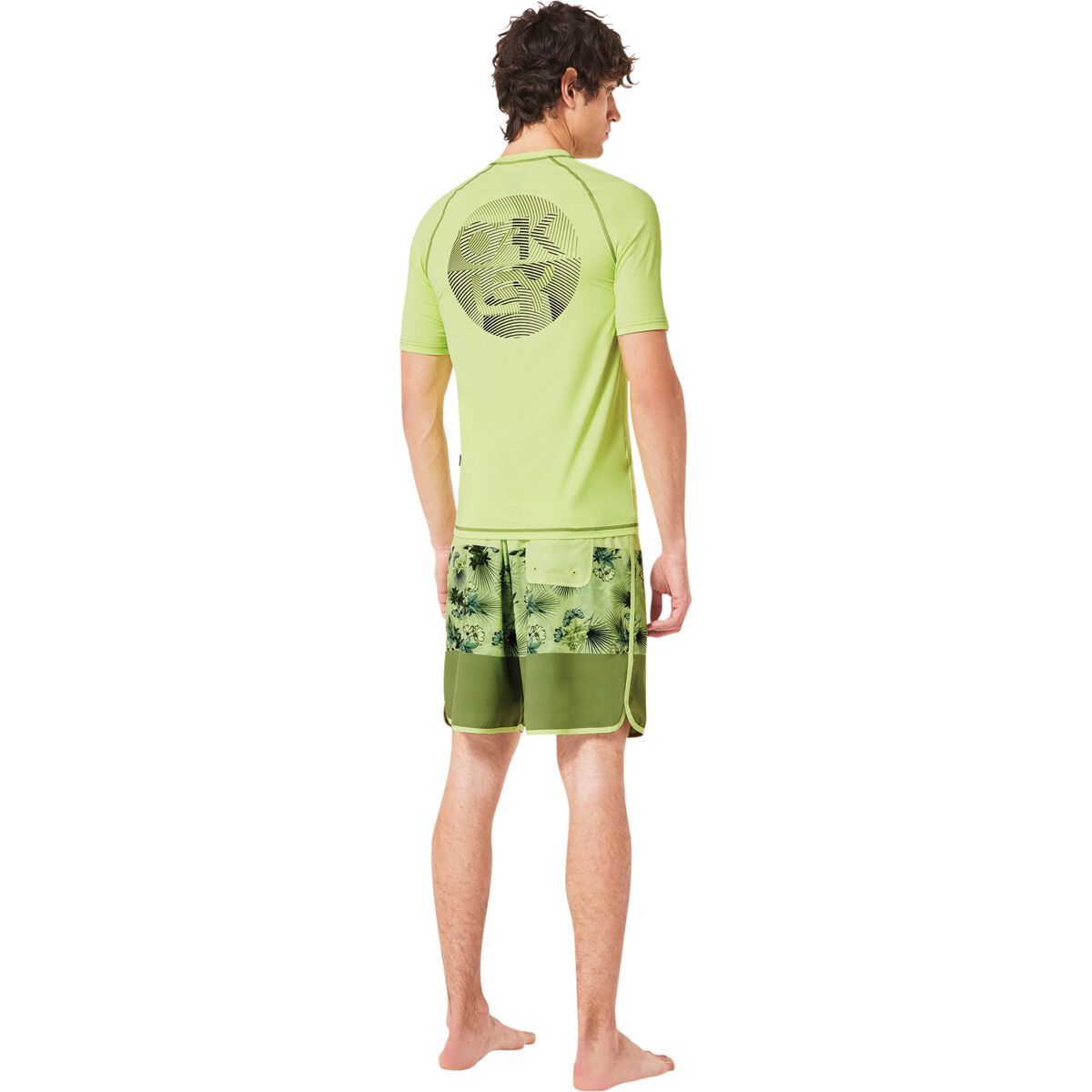 Oakley Men&rsquo;s Fingerprint Rashie, Light Green, bcf_hi-res