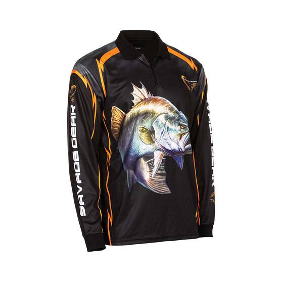 Savage Gear Men's Barra Fishing Shirt Black XL, Black, bcf_hi-res
