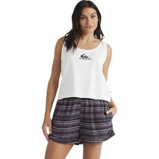Quiksilver Comp Logo Tank for Women, White, bcf_hi-res