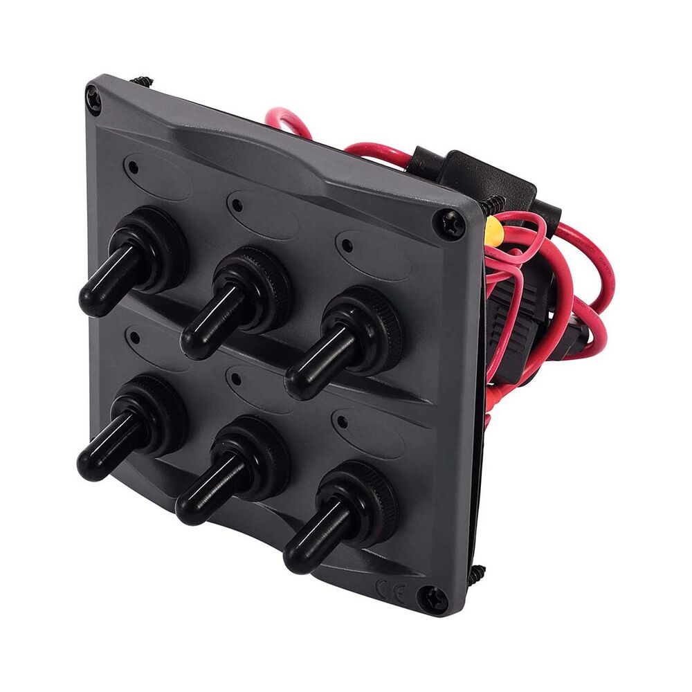 Bowline Switch Panel 6 Gang Black | BCF