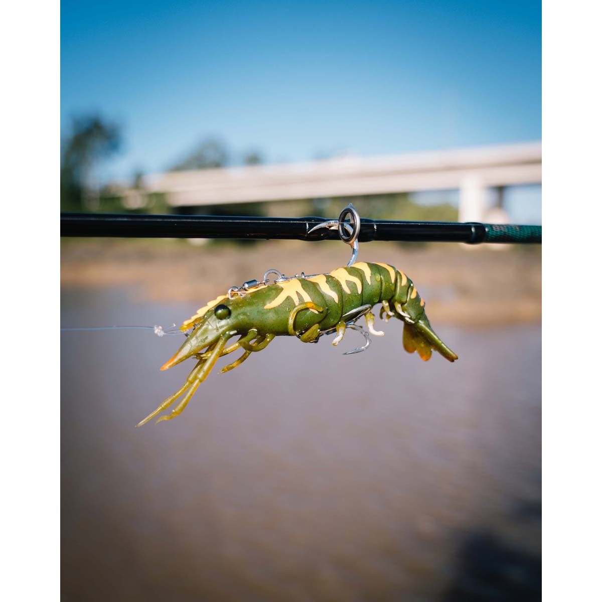 Nomad Live Ops Sumo Shrimp Pre-Rigged Soft Plastic Lure 6.5in Speckled Stalker, Speckled Stalker, bcf_hi-res