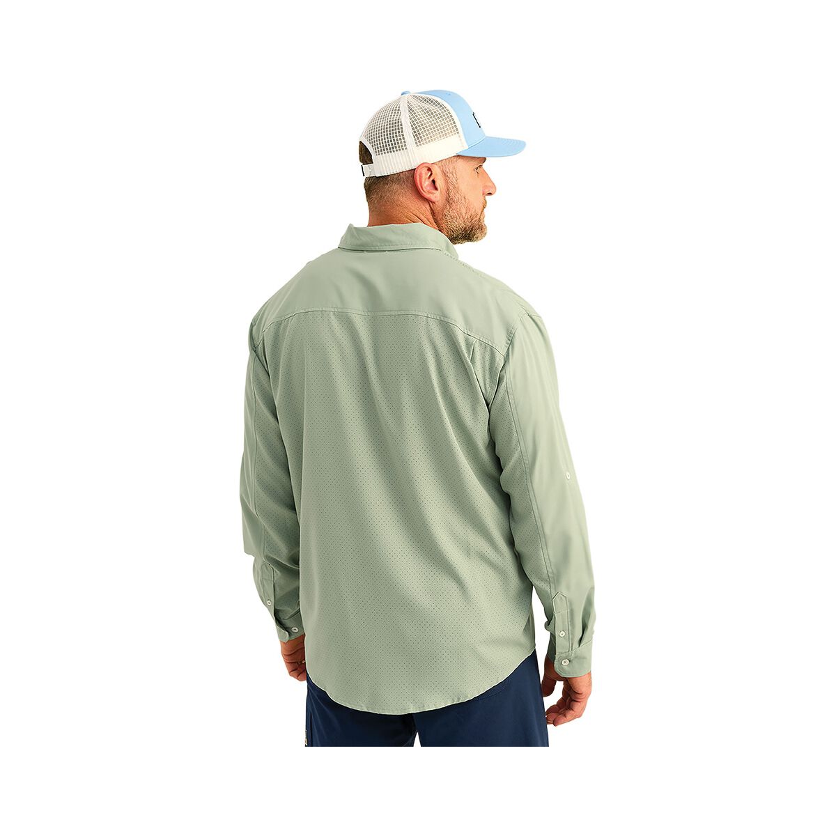 Huk Men's Tide Point Long Sleeve Fishing Shirt Fog Green S, Fog Green, bcf_hi-res