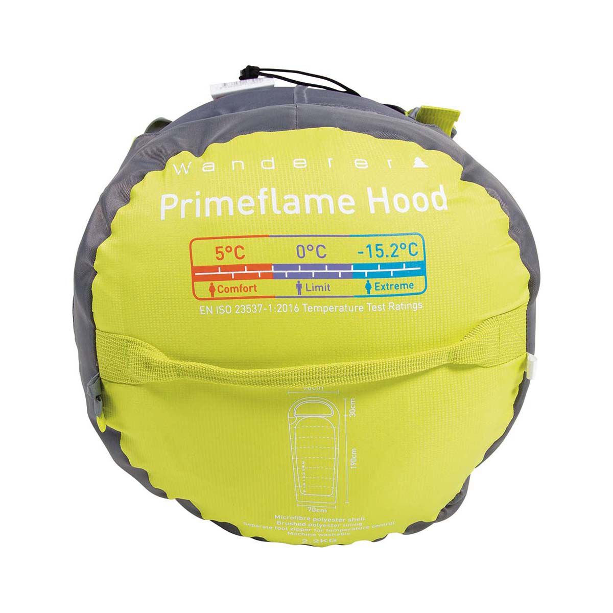 Wanderer PrimeFlame +5C Hooded Sleeping Bag, , bcf_hi-res