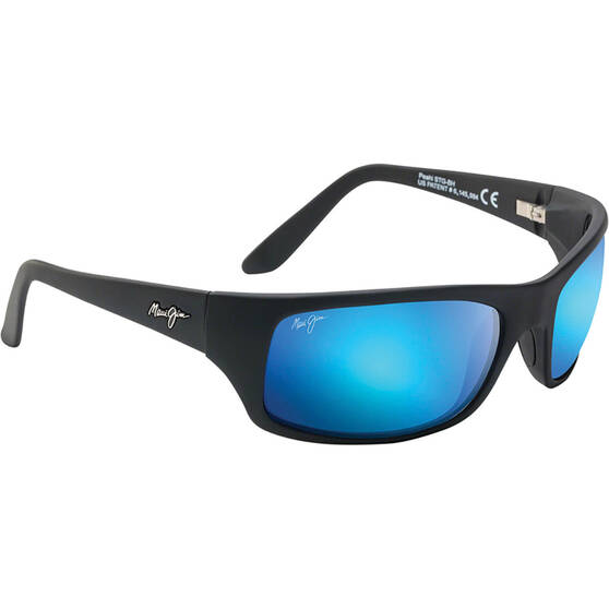 Maui Jim Men's Peahi Sunglasses Black / Blue, Black / Blue, bcf_hi-res