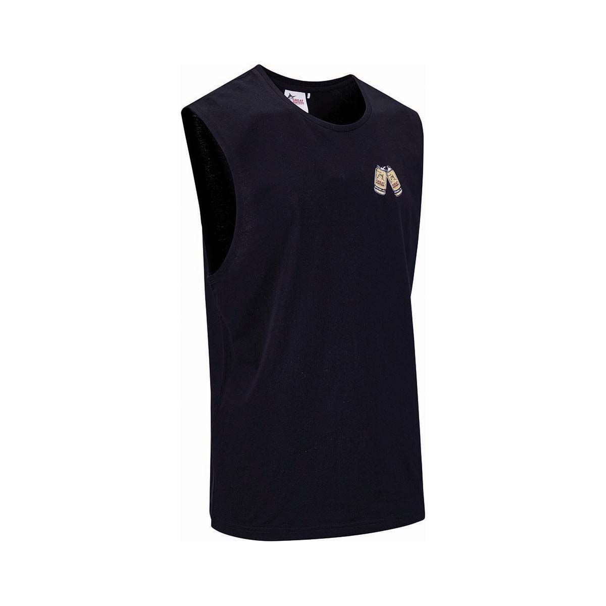 Great Northern Brewing Co. Men's Beer Can Muscle Tank, Black, bcf_hi-res