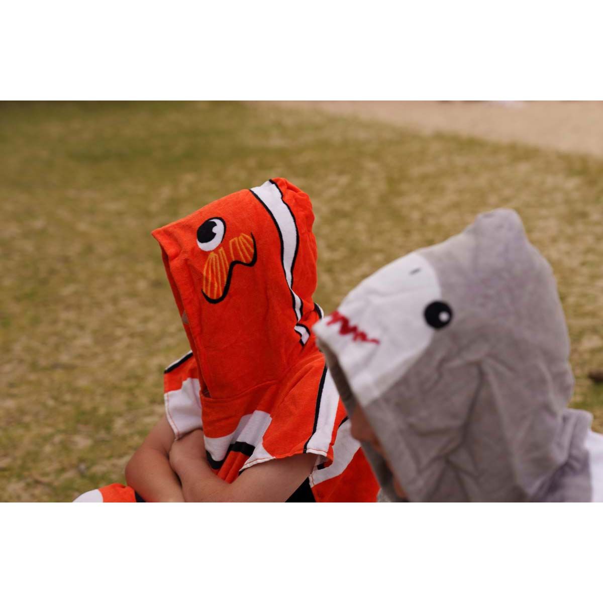 Kids Hooded Towel Shark, , bcf_hi-res
