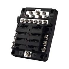 Bowline Fuse Block 6 Gang Black, , bcf_hi-res