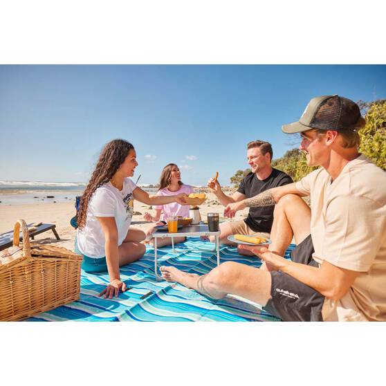 Wanderer Stripe Fleece Picnic Rug 1.5 x 2m, , bcf_hi-res