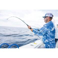 Huk Men's Mossy Oak Pursuit Performance Crew Fishing Shirt, Stormwater Spin, bcf_hi-res