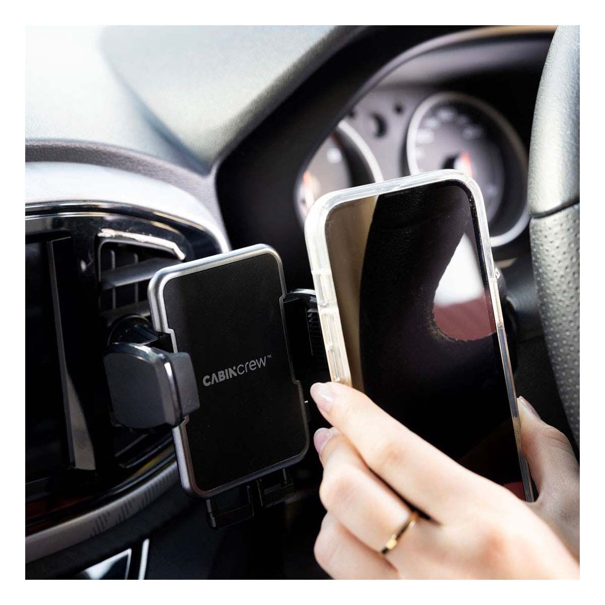 Cabin Crew Phone Holder Vent Mount Expandable Black, , bcf_hi-res