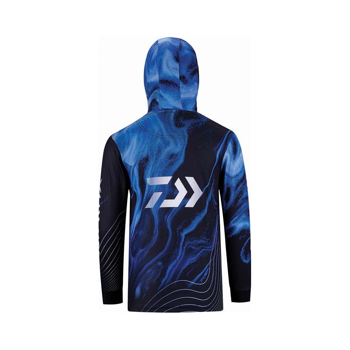 Daiwa Youth Hooded Fishing Shirt Navy 8, Navy, bcf_hi-res