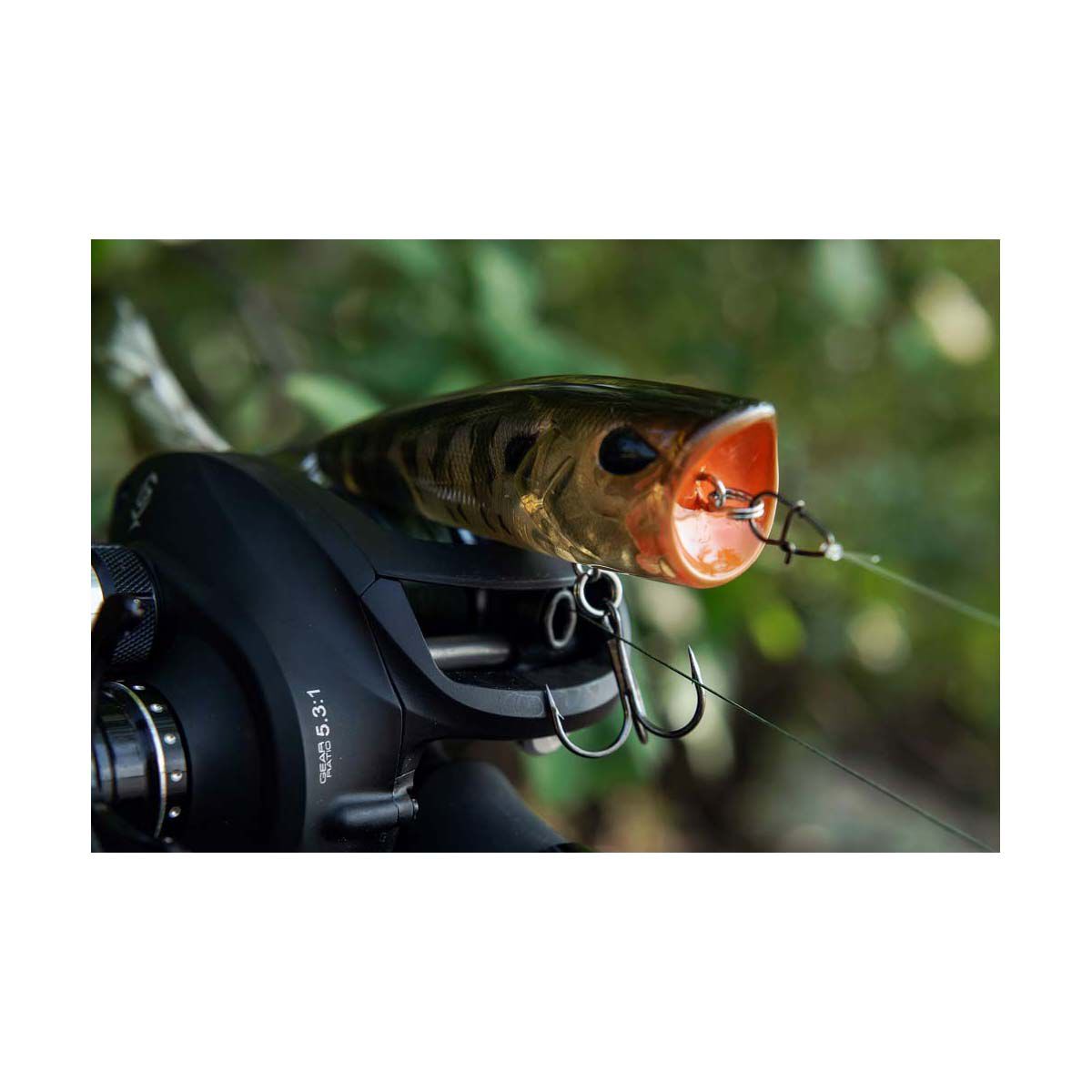 13 Fishing Poppy Mcpop Face Popper Lure 3in Chrome Black Back, Chrome Black Back, bcf_hi-res