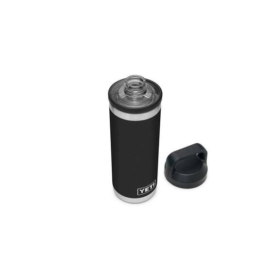 YETI® Rambler® Bottle 18 oz (532ml)  with Chug Cap Black, Black, bcf_hi-res