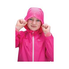Macpac Kids' Rain Pack-It Jacket, Hot Pink, bcf_hi-res