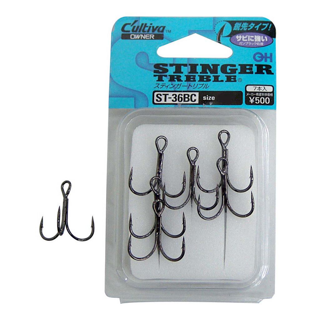Owner 36 1X Treble Hooks BCF