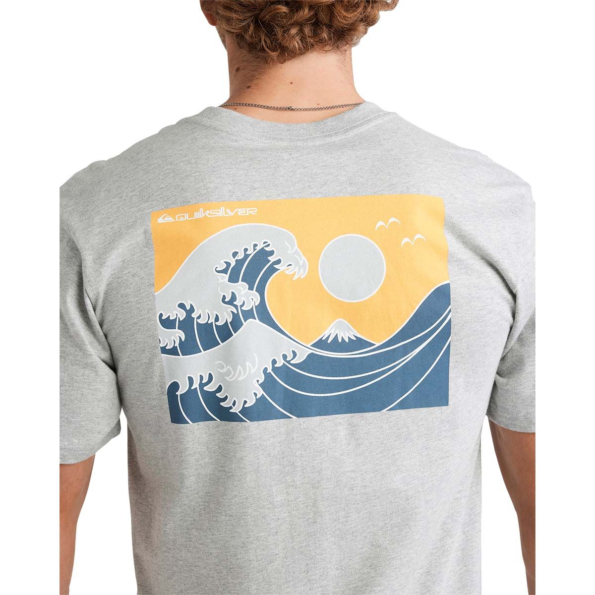 Quiksilver Waterman Men&rsquo;s Tsunami Short Sleeve Tee Grey Heather S, Grey Heather, bcf_hi-res