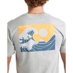 Quiksilver Waterman Men’s Tsunami Short Sleeve Tee, Grey Heather, bcf_hi-res