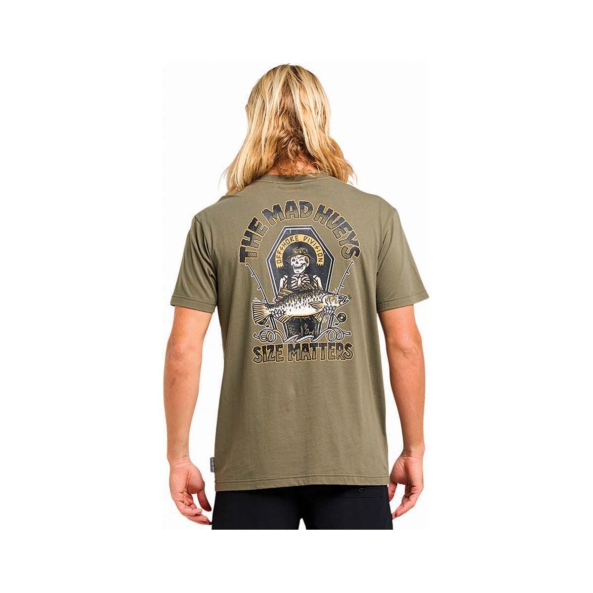 The Mad Hueys Men&rsquo;s Size Matters Short Sleeve Shirt, Olive, bcf_hi-res