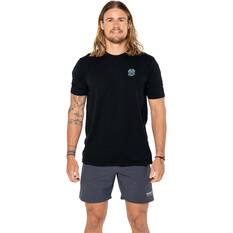 Oakley Men’s Elements Waves Short Sleeve Tech Tee Blackout S, Blackout, bcf_hi-res