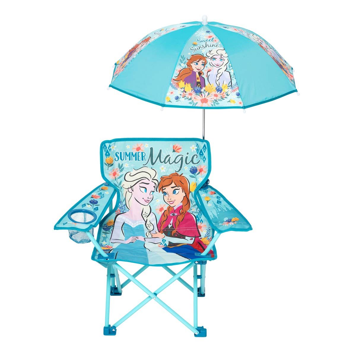 Frozen Kids Camp Chair with Umbrella 30kg, , bcf_hi-res