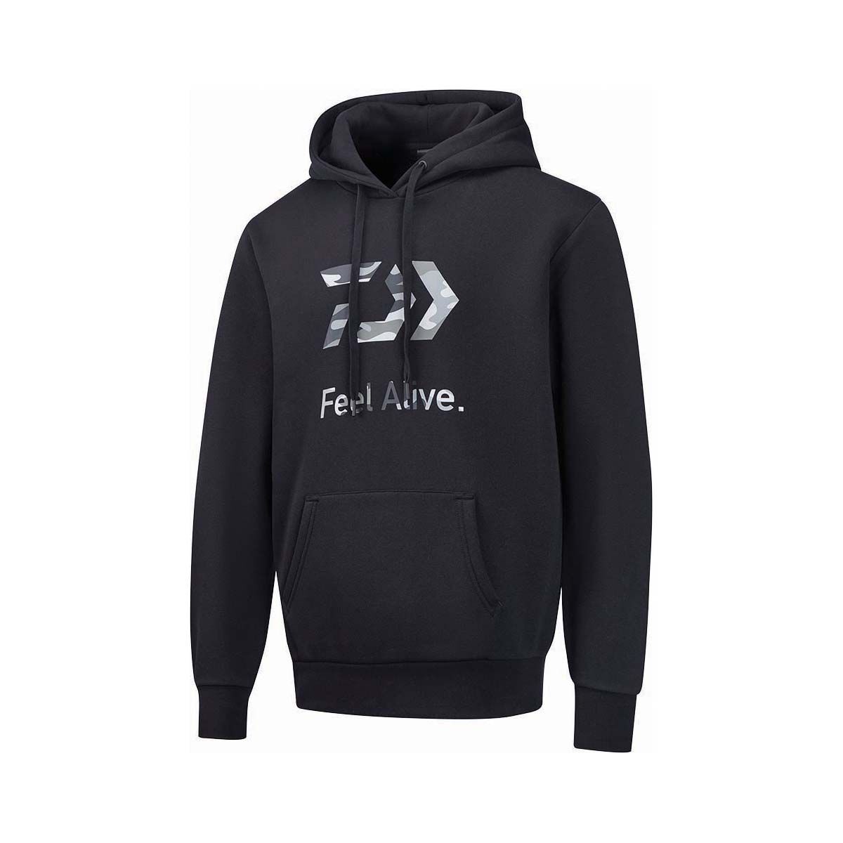 Daiwa Fleece Hoodie, Black / Camo, bcf_hi-res