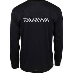Daiwa Men's Crew Fishing Shirt, Black, bcf_hi-res